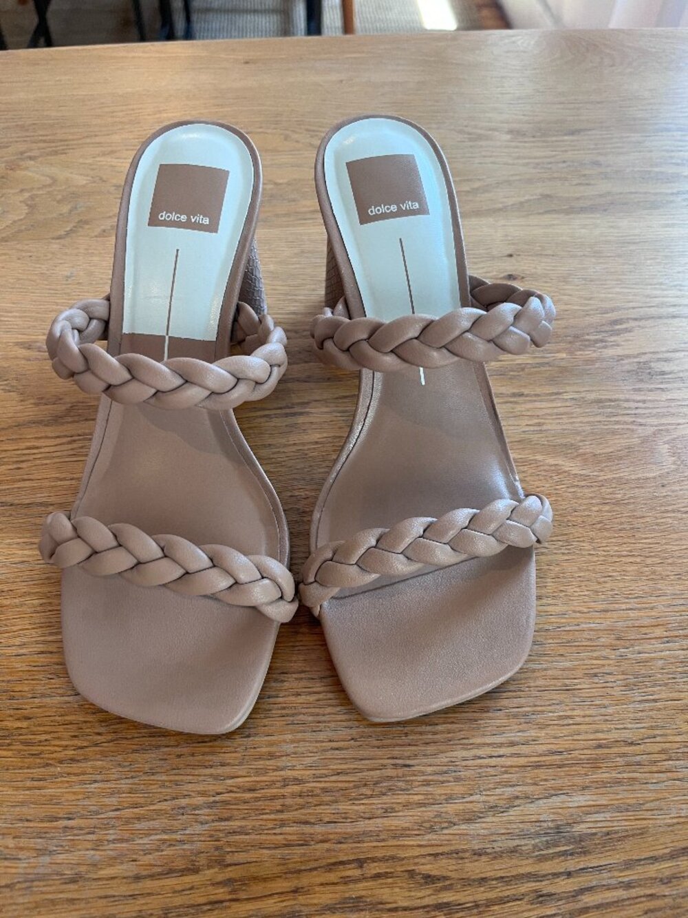 Dolce vita tan braided sandal heels (8)